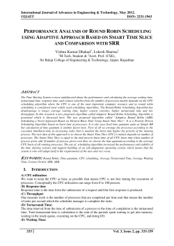 performance analysis of round robin scheduling using adaptive