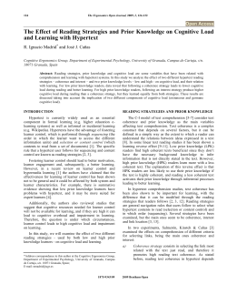The Effect of Reading Strategies and Prior Knowledge on Cognitive