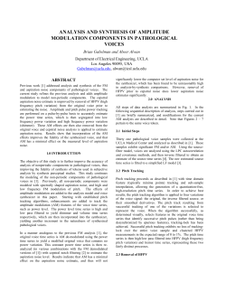 analysis and synthesis of amplitude modulation components in