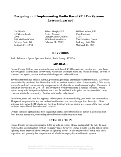 Designing and Implementing Radio Based SCADA Systems