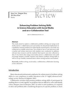 enhancing Problem solving skills in science education with social