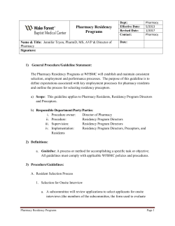 Pharmacy Residency Programs - Wake Forest Baptist Health