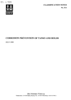 corrosion prevention of tanks and holds