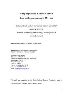 Sleep deprivation in the dark period does not impair memory in OF1