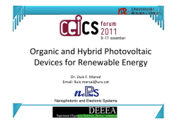 Organic and Hybrid Photovoltaic Devices for Renewable Energy