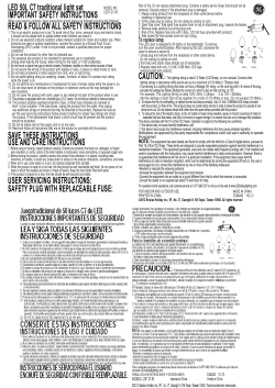 LED 50L C7 traditional light set IMPORTANT SAFETY