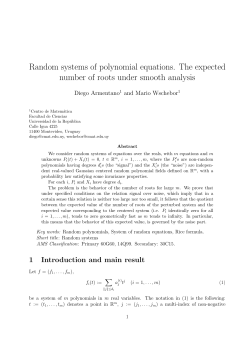 Random systems of polynomial equations. The expected number of