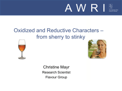 Oxidized and Reductive Characters - The Australian Wine Research