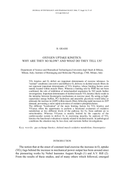 OXYGEN UPTAKE KINETICS - Journal of Physiology and
