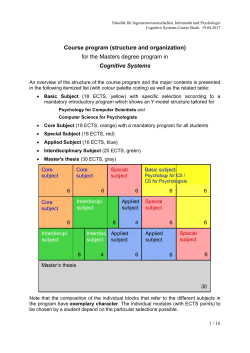 Course program (structure and organization) for the