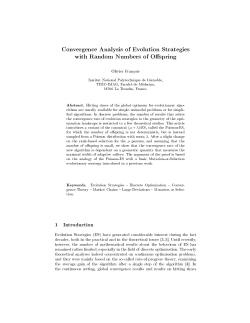 Convergence Analysis of Evolution Strategies with - TIMC-IMAG
