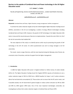 2 Penetration of CHP into the energy market