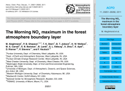 The Morning NOx maximum in the forest atmosphere