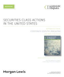 securities class actions in the united states