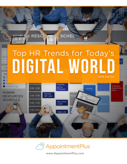 Top HR Trends for Today`s Digital World - Appointment-Plus