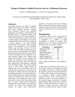 Design of Shadow Gridded Electron Gun for a - IR@CSIR