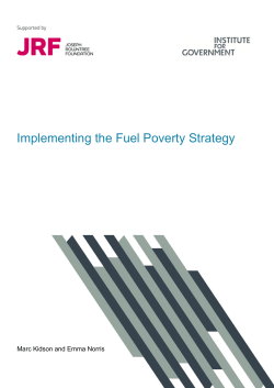 Implementing the Fuel Poverty Strategy