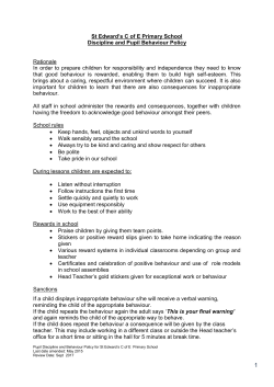 Discipline and Pupil Behaviour Policy