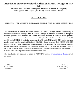 Application Forms for counselling under NEET UG