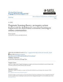 Pragmatic learning theory - EngagedScholarship@CSU