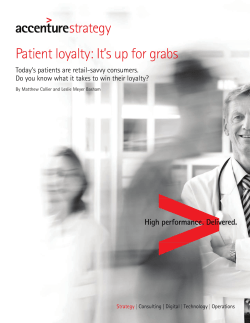 Patient loyalty: It`s up for grabs