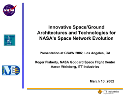 Innovative Space/Ground Architectures and Technologies for