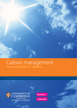 Carbon management - Partnerschaften 2030