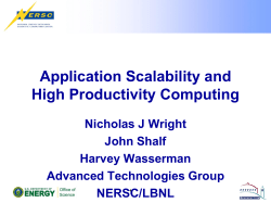 Application Scalability and High Productivity Computing