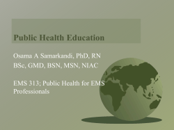 Aims of Public Health Education