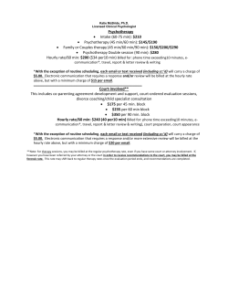 Forms.Rate Schedule - Katie McBride, Ph.D. Licensed Clinical