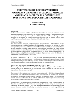 the tax court decides whether marijuana dispensed by a legal