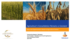 Agriculture`s Consolidation Remains a Constant