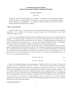 Irrational Dynamical Variables and the Measurement