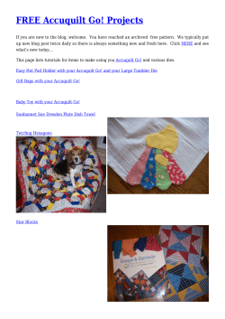 FREE Accuquilt Go! Projects