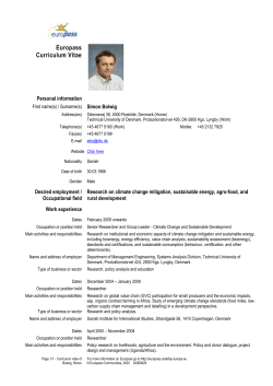 Europass Curriculum Vitae
