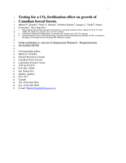 Testing for a CO2 fertilization effect on growth of Canadian boreal