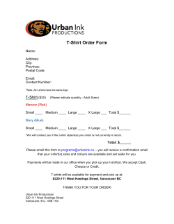 T-shirt order form