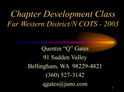Member Services Class - Far Western District