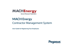 Employee registration - MACH Energy Contractors