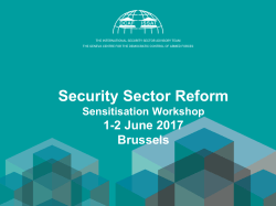 Security Sector Reform Sensitisation Workshop 1