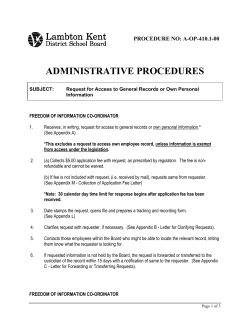 administrative procedures - Lambton Kent District School Board