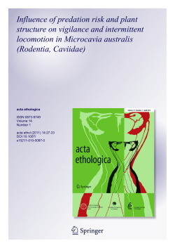 Influence of predation risk and plant structure on vigilance and