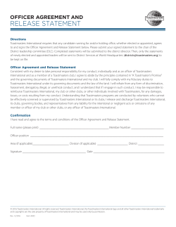 Officer Agreement and Release Form
