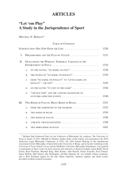 at least some rules of some sports should be enforced less strictly