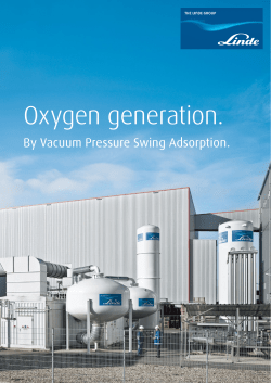 Oxygen generation. - Linde Engineering