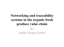 Networking and traceability systems in the organic fresh produce