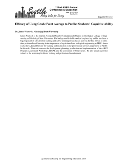 Efficacy of Using Grade Point Average to Predict Students` Cognitive