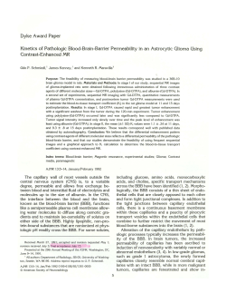 Dyke Award Paper Kinetics of Pathologic Blood-Brain