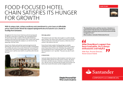 food-focused hotel chain satisfies its hunger for growth