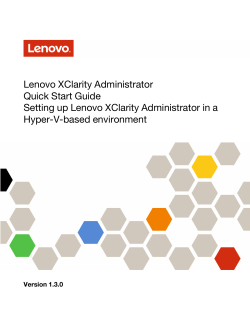 Lenovo XClarity Administrator Quick Start Guide